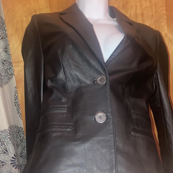 Ted Baker London Black Leather Jacket - Picture 5 of 9